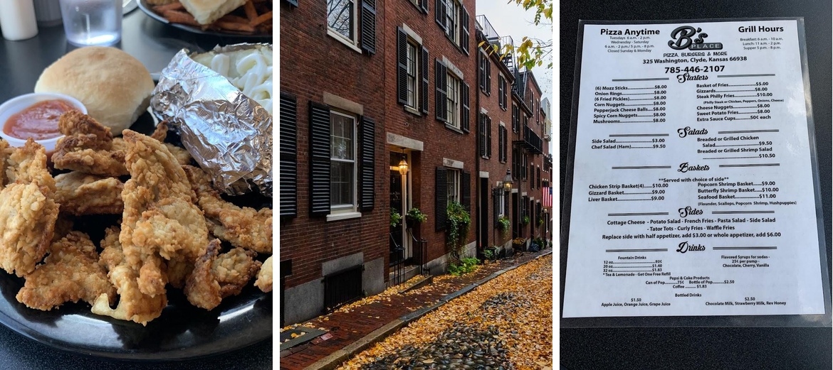 B's Place Menu